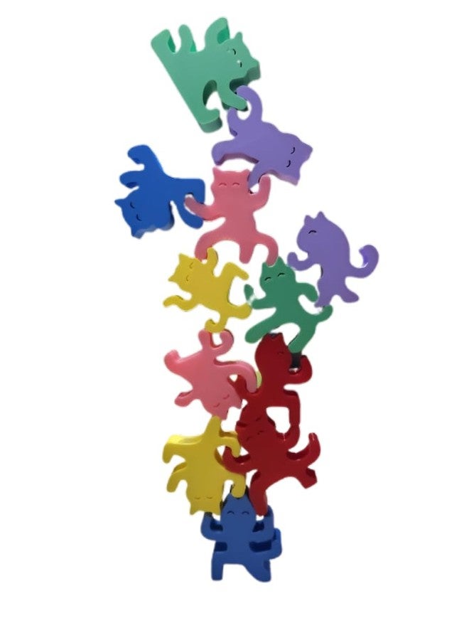 3D CRAFT Plastic Stacking Balance Plastic Game, Multi-Coloured Dancing Figures, Educational Toy for Kids,Figure Toy - Image 1
